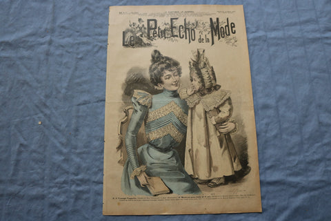 1898 MAR 13 LE PETIT ECHO DE LA MODE MAGAZINE-CORSAGE COPPELIA -FRENCH - NP 8666