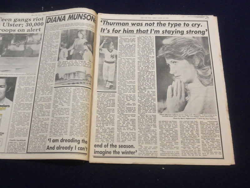 1979 AUGUST 10 NEW YORK POST NEWSPAPER - COURAGE OF DIANA MUNSON - NP 5184