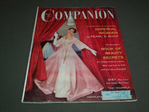 1956 FEB WOMAN'S HOME COMPANION MAGAZINE - IMPERIAL WOMAN BY PEARL BUCK -SP 7107
