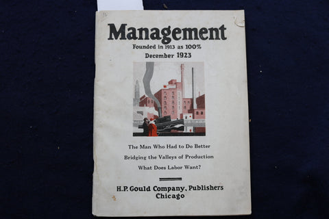 1923 DECEMBER MANAGEMENT MAGAZINE - K 789