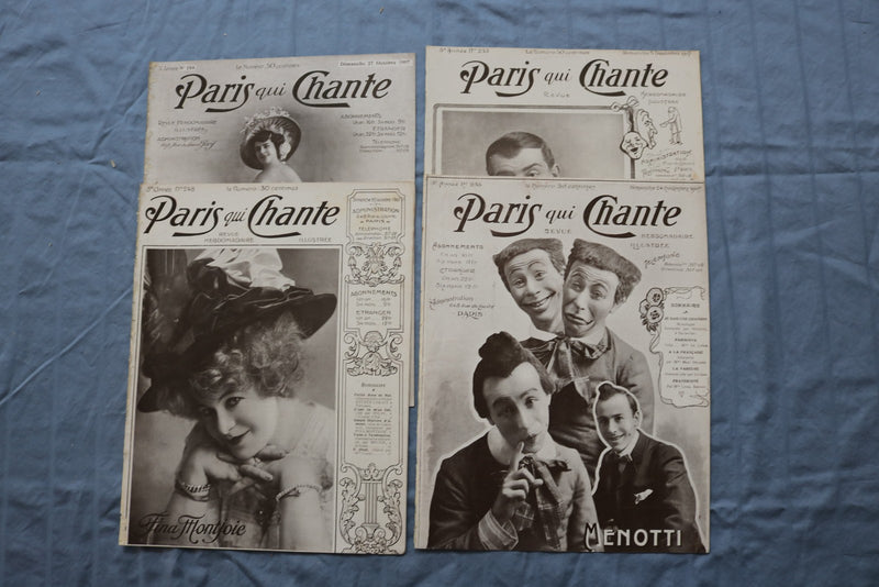 1907 PARIS QUI CHANTE REVUE ILLUSTRATEE MAGAZINE - FRENCH - LOT OF 38 - O 3846