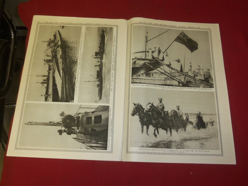 1915 MARCH 4 NY TIMES PICTORIAL SECTION - BRITISH PICKETS IN FLANDERS - NP 3949