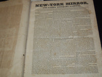 1828-1829 NEW YORK MIRROR AND LADIES GAZETTE BOUND VOLUME NO. 6 - KD 4675J