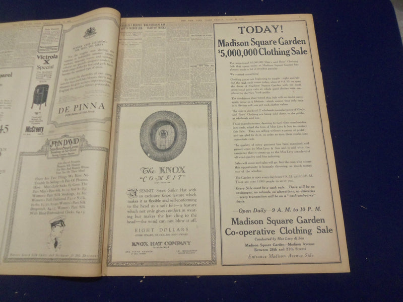 1920 JUNE 11 NEW YORK TIMES - ANTI-WILSON LEAGUE PLANK ADOPTED - NT 9111