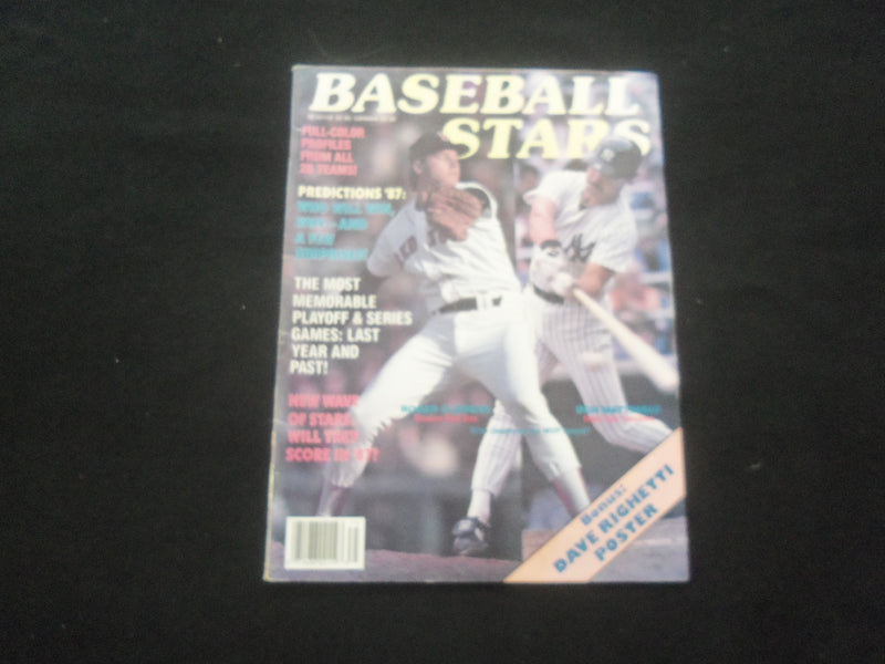 1987 BASEBALL STARS MAGAZINE - ROGER CLEMENS AND DON MATTINGLY - ST 457D