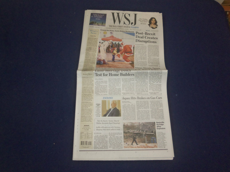 2020 DEC 26-27 THE WALL STREET JOURNAL - POST-BREXIT DEAL CREATES DISRUPTIONS