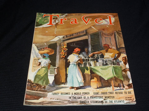 1938 SEPTEMBER TRAVEL MAGAZINE - BEAUTIFUL FRONT COVER - E 2662