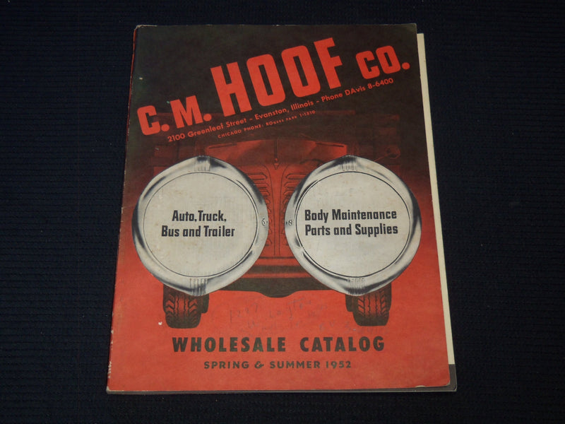 1952 SPRING & SUMMER C. M. HOOF CO. WHOLESALE CATALOG - J 7596