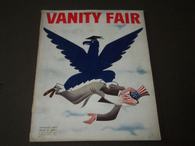 1934 SEPTEMBER VANITY FAIR MAGAZINE - GREAT COVER - GARY COOPER - HEPBURN- F 455
