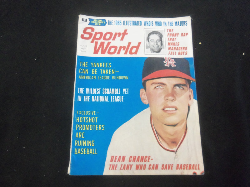 1965 JUNE SPORT WORLD MAGAZINE - DEAN CHANCE COVER - YOGI BERRA - J 7714