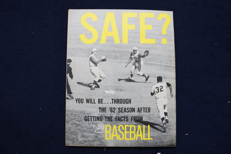1962 NBC BASEBALL MAGAZINE - MICKEY MANTLE COVER - E 11824