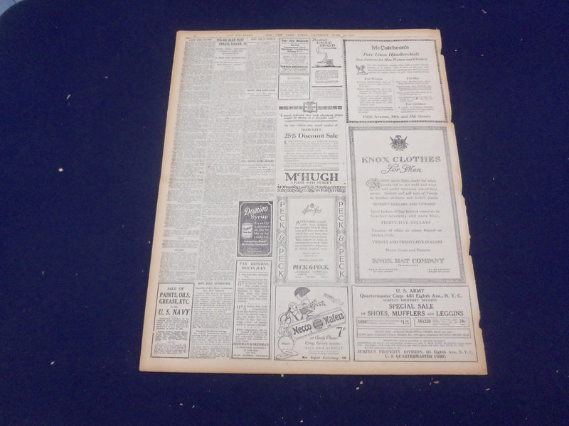 1920 JUNE 10 NEW YORK TIMES - TEXT OF REPUBLICAN PLATFORM - NT 9110