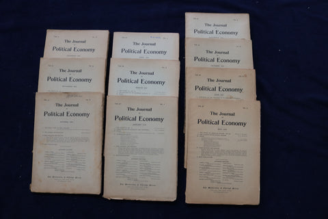 1909-1910 THE JOURNAL OF POLITICAL ECONOMY MAGAZINE - LOT OF 10 - O 3419