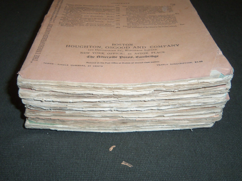 1879 THE ATLANTIC MONTHLY MAGAZINE LOT 7 ISSUES - STORIES & ARTICLES - WR 423