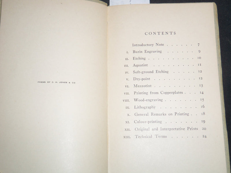1921 HOW PRINTS ARE MADE BOOK BY ATHERTON CURTS LOT OF 2 - SOFTCOVER - J 9213