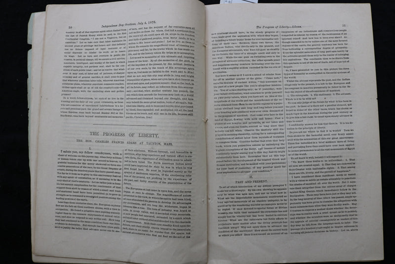 1876 JULY 4 NEW YORK TRIBUNE INDEPENDENCE DAY ORATIONS AND POEMS - K 2408