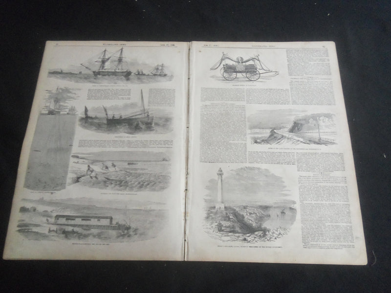 1853 AUGUST 27 ILLUSTRATED NEWS MAGAZINE -COLLISON PROVIDENCE/WORCESTER- B 5531M