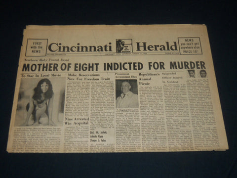 1963 AUGUST 17 CINCINNATI HERALD - MAKE RESERVATIONS FREEDOM TRAIN- NP 4398