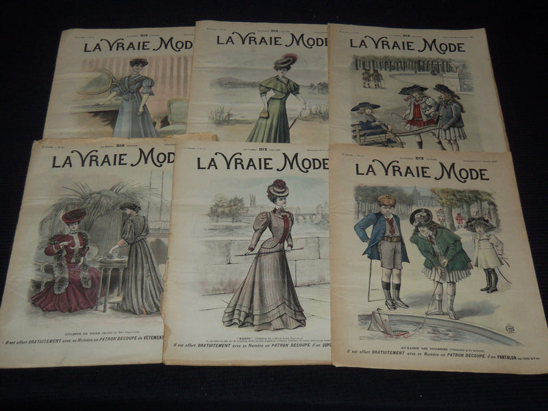 1906 LA VRAIE MODE FRENCH FASHION MAGAZINE LOT OF 22 ISSUES - O 3442G