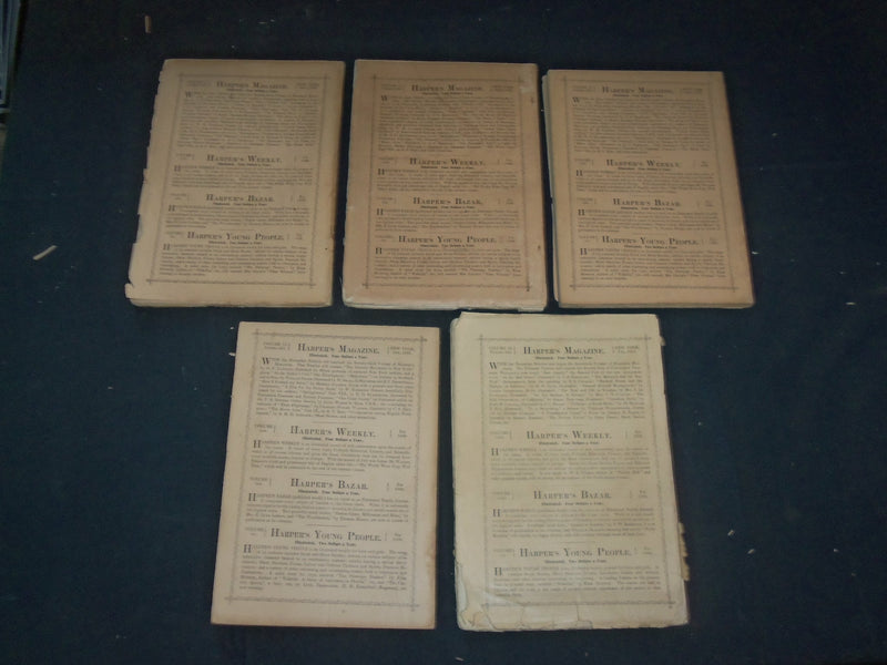 1886 HARPER'S MONTHLY MAGAZINE-LOT OF 11 ISSUES-NICE ILLUSTRATIONS & ADS-WR 466J