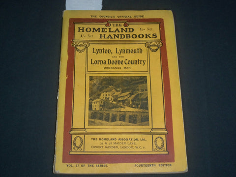 1924 LYNTON LYNMOUTH & LORNA DOONE COUNTRY OFFICIAL GUIDE 14TH EDITION - J 3953