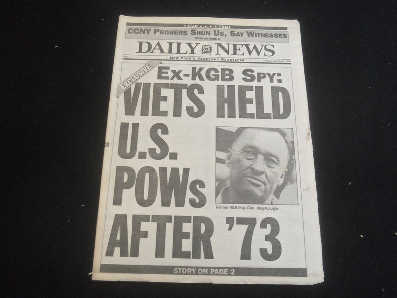 1992 JAN 2 NEW YORK DAILY NEWS NEWSPAPER-VIETS HELD U.S. POWS AFTER 1973-NP 5884