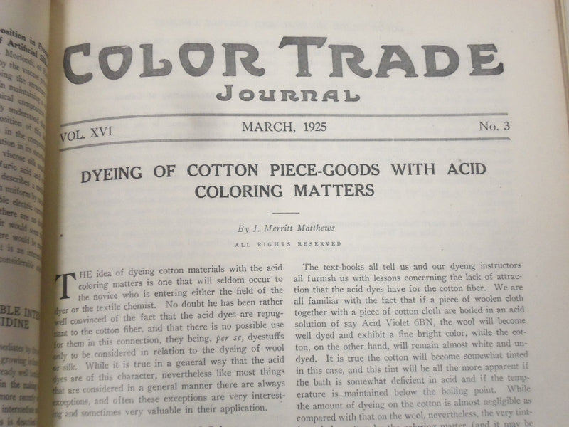 1918-1925 COLOR TRADE JOURNAL MAGAZINE BOUND VOLUME LOT OF 15 - ILLUS. - KD 3080