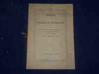 1910 SPEECH BY CHARLES G. WASHBURN - J 4450