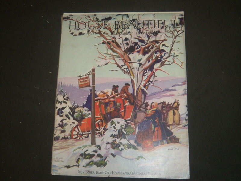 1926 NOVEMBER THE HOUSE BEAUTIFUL MAGAZINE - GREAT PHOTOS & ADS - ST 605