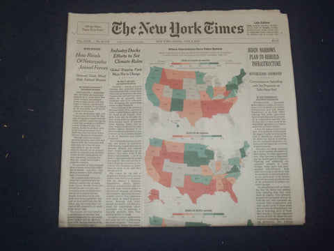 2021 JUNE 4 NEW YORK TIMES - BIDEN NARROWS PLAN TO REBUILD INFRASTRUCTURE
