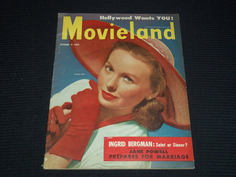 1949 SEPTEMBER MOVIELAND MAGAZINE - JEANNE CRAIN COVER - E 12408