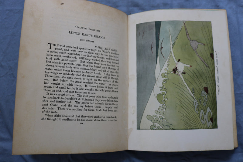 1930 THE WONDRERFUL ADVENTURES OF NILS HARDCOVER BOOK BY SELMA LAGERLOF- KD 9495