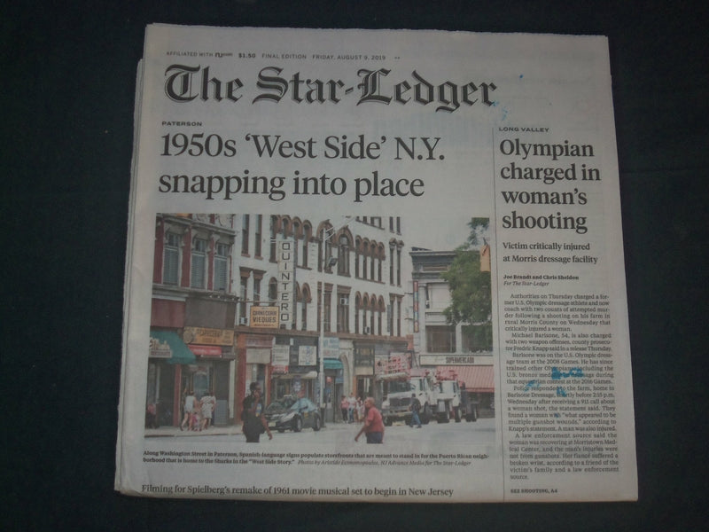 2019 AUG 9 THE STAR-LEDGER NEWSPAPER-MICHAEL BARISONE CHARED IN WOMAN'S SHOOTING