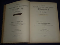 1908 A UNIVERSAL ENGLISH-GERMAN DICTIONARY BY DR. FELIX FLUGEL - 4TH ED- KD 2315