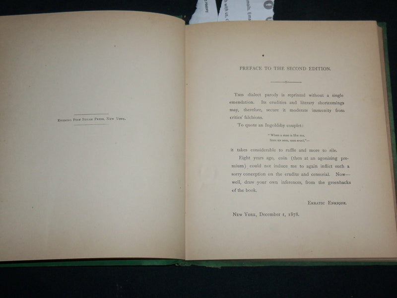 1878 LEAN 'NORA A RESURRECTION HARDCOVER BOOK BY ERRATIC ENRIQUE - KD 6663