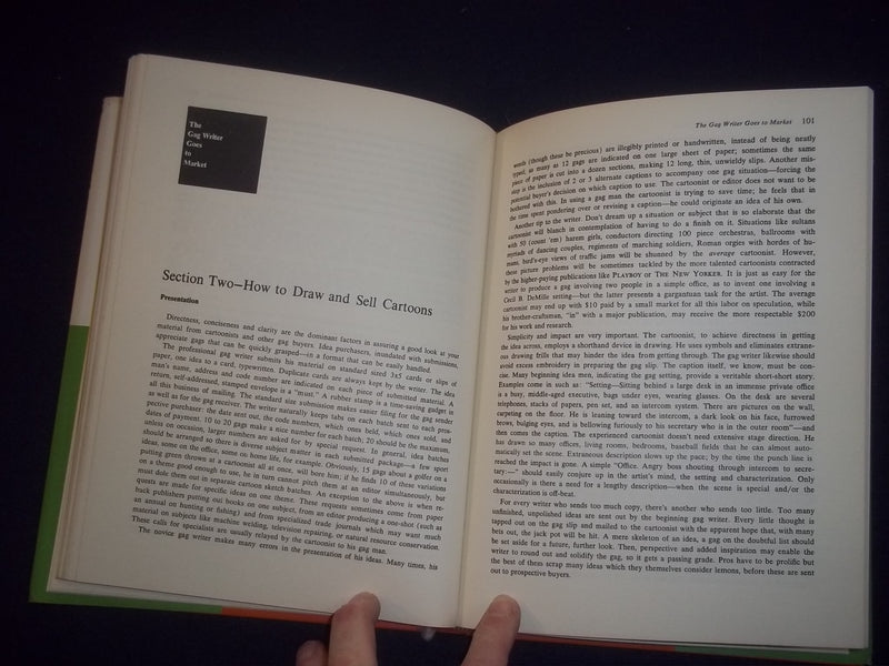 1967 CARTOONIST'S AND GAG WRITERS'S HANDBOOK HARDCOVER BOOK BY J. MARKOW-KD 8149