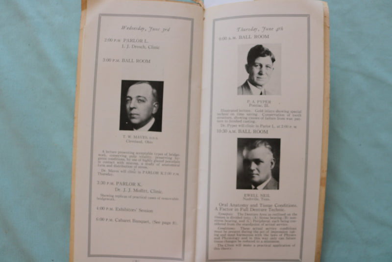 1925 NORTHERN OHIO DENTAL ASSOCIATION ANNUAL SESSION - CLEVELAND, OH - K 3309