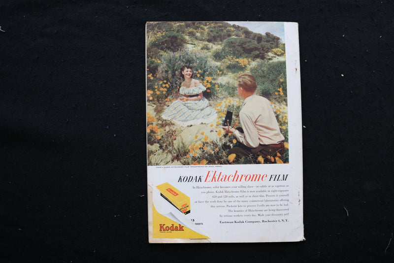 1950 AUGUST THE CAMERA MAGAZINE - SAILBOAT HEELING OVER COVER - K 353