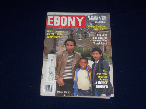 1984 MARCH EBONY MAGAZINE - THE SUGAR RAY LEONARD FAMILY COVER - SP 5237