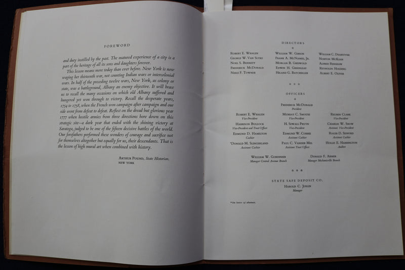 1943 MURALS IN THE STATE BANK OF ALBANY SOFTCOVER BOOK - K 902