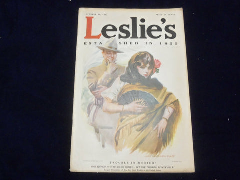 1913 OCT 23 LESLIE'S WEEKLY MAGAZINE -TROUBLE IN MEXICO - J.M. FLAGG - ST 6098