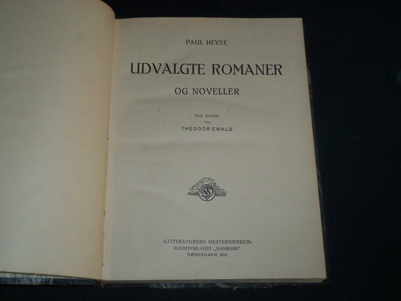 1912-1913 LITTERATURENS MESTERVAERKER DANISH BOOK LOT OF 3 - KD 5592