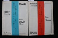 1966 QUEEN'S THEATRE PROGRAMS - NOEL COWARD - LILLI PALMER - LOT OF 2 - K 2379