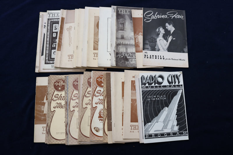 1930'S-1950'S PLAYBILL & PLAYGOER PROGRAMS - LOT OF 38 - O 3320