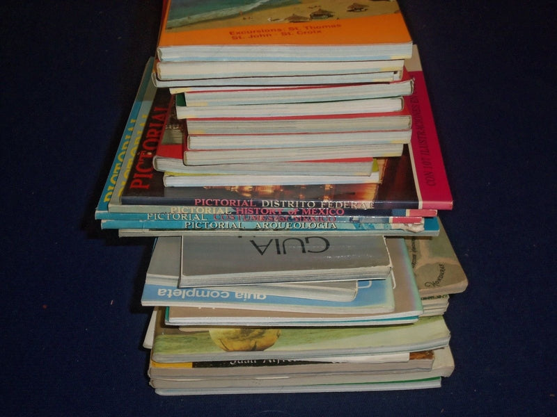 SPANISH GUIDE BOOKS LOT OF 29 - SOFTCOVER - GREAT PHOTOS - KD 2020