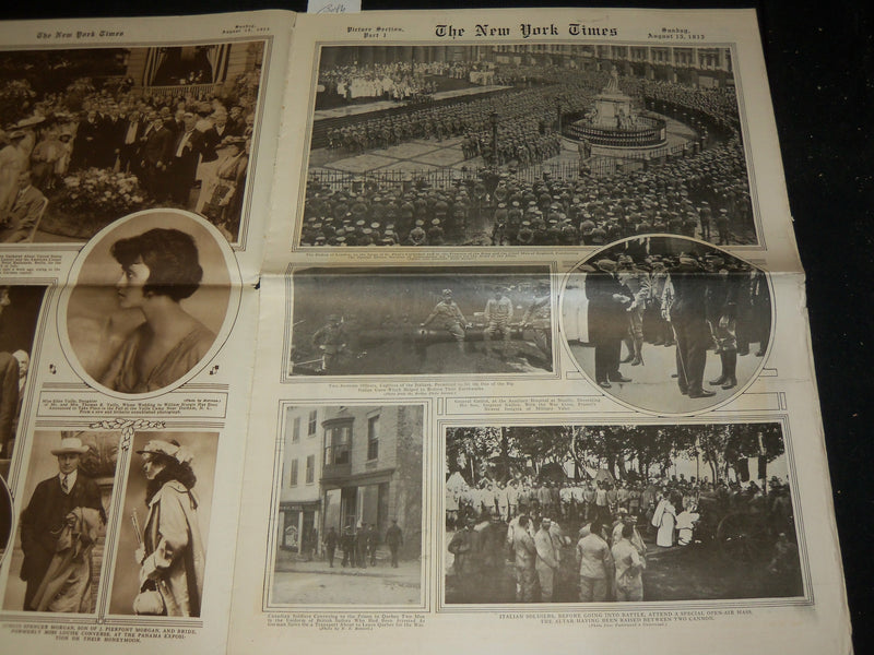 1915 AUGUST 15 NEW YORK TIMES PICTURE SECTION - FIRST WAR GAMES - NP 5487
