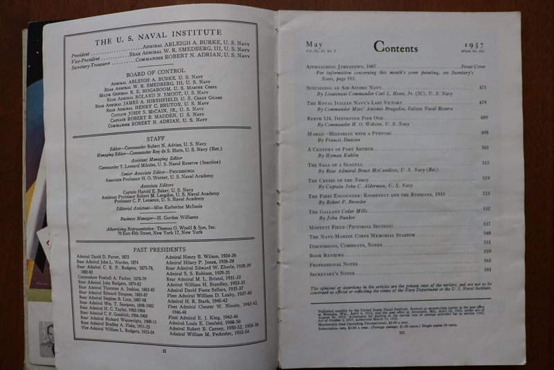 1957-1958 U.S. NAVAL INSTITUTE PROCEEDINGS - SOFTCOVER BOOKS - LOT OF 8 - O 3922