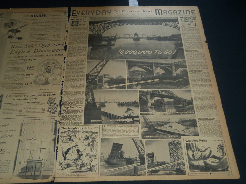1941 JULY 14 CLEVELAND NEWS - CHURCHILL PLEDGES FURY IN BOMBING - NT 7461