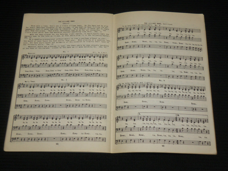 1940 FOUR PART SIGHT READING FUN SOFTCOVER BOOK BY CARL W. VANDRE - J 6987