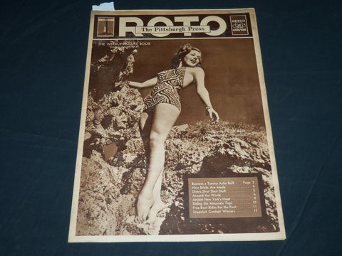 1938 JULY 23 THE PITTSBURGH PRESS SUNDAY ROTO SECTION - BETTY GRABLE - NP 4491